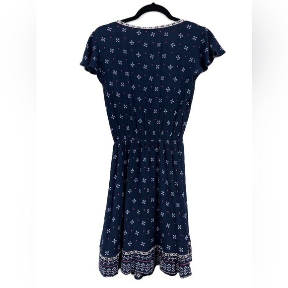 LCW Casual Women’s Boho Summer Lined Crinkle Cinched Waist Dress Size S/M - Picture 4 of 8